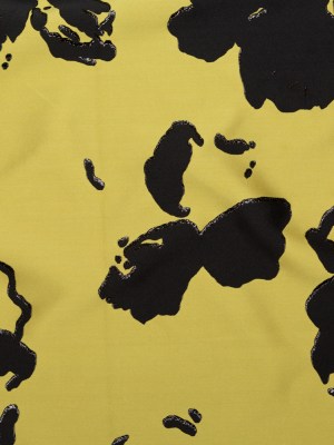 Metallic Abstract Jacquard Lame – Black and Blazing Yellow Metallic Abstract Jacquard Lame – Black and Blazing Yellow