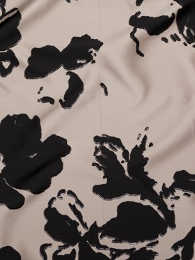 Metallic Abstract Jacquard Lame – Black and Mushroom Metallic Abstract Jacquard Lame – Black and Mushroom