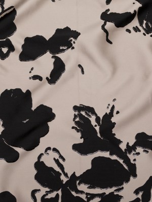 Metallic Abstract Jacquard Lame – Black and Mushroom Metallic Abstract Jacquard Lame – Black and Mushroom