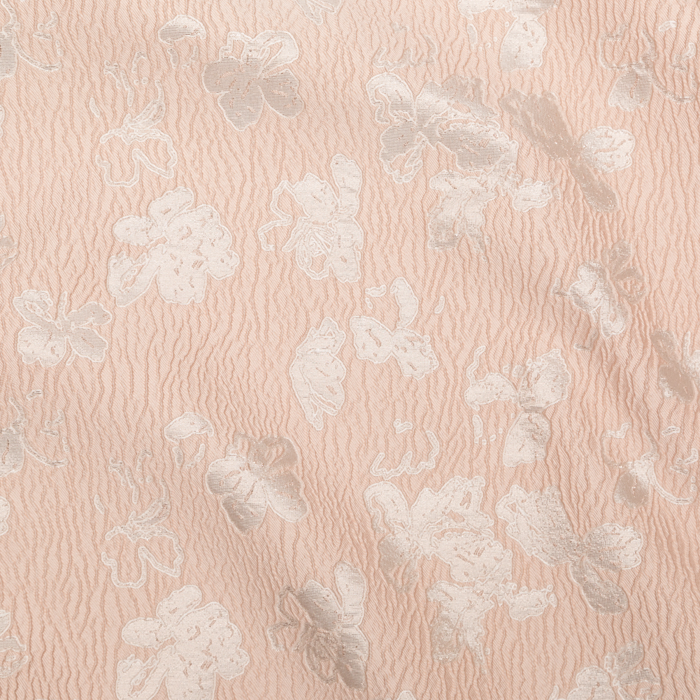 Metallic Dusty Pink and Linen Floral Luxury Brocade Metallic Dusty Pink and Linen Floral Luxury Brocade