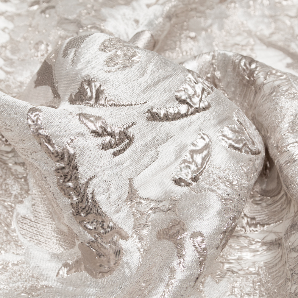 Metallic Silver and Castle Wall Rosy Luxury Brocade Metallic Silver and Castle Wall Rosy Luxury Brocade
