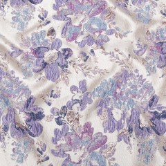 Metallic Champagne, Rainy Day and Deep Wisteria Floral Luxury Brocade Metallic Champagne, Rainy Day and Deep Wisteria Floral Luxury Brocade