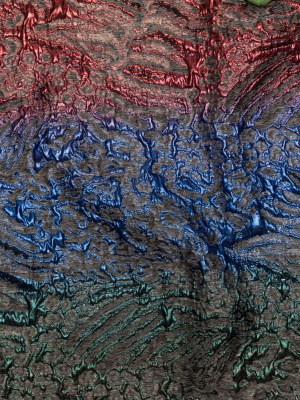 Metallic Space Cherry, Blue Morpho and Emerald Abstract Ombre Luxury Brocade Metallic Space Cherry, Blue Morpho and Emerald Abstract Ombre Luxury Brocade