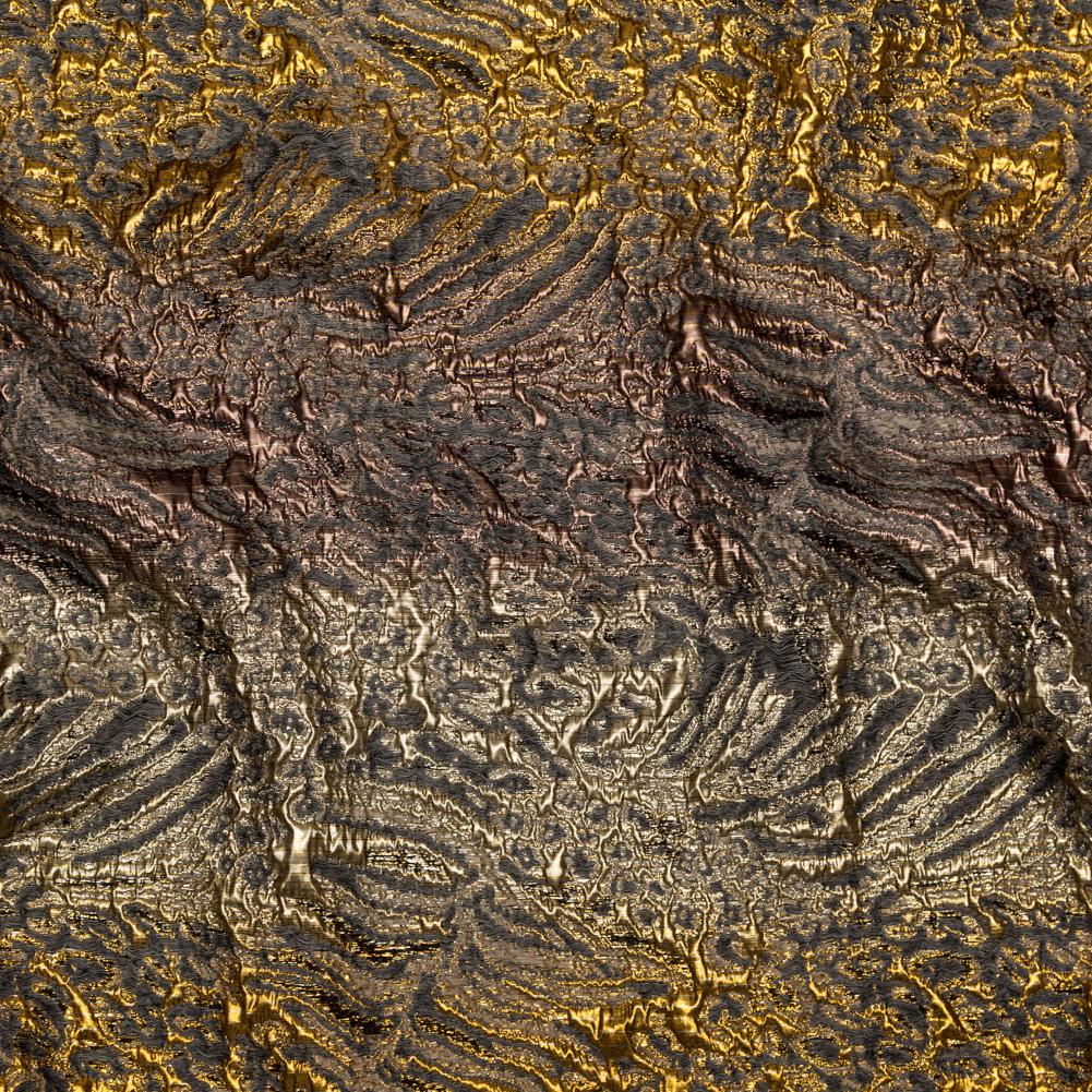 Metallic Bright Gold, Bronze and Winter Twig Abstract Ombre Luxury Brocade Metallic Bright Gold, Bronze and Winter Twig Abstract Ombre Luxury Brocade