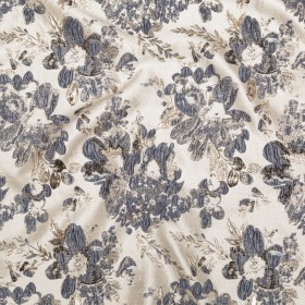 Metallic Bright Gold, Oyster Gray and Odyssey Gray Floral Luxury Brocade Metallic Bright Gold, Oyster Gray and Odyssey Gray Floral Luxury Brocade