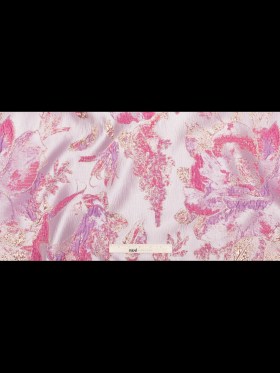 Floral Metallic Brocade – Bright Gold, Lavender and Fuchsia Pink Floral Metallic Brocade – Bright Gold, Lavender and Fuchsia Pink
