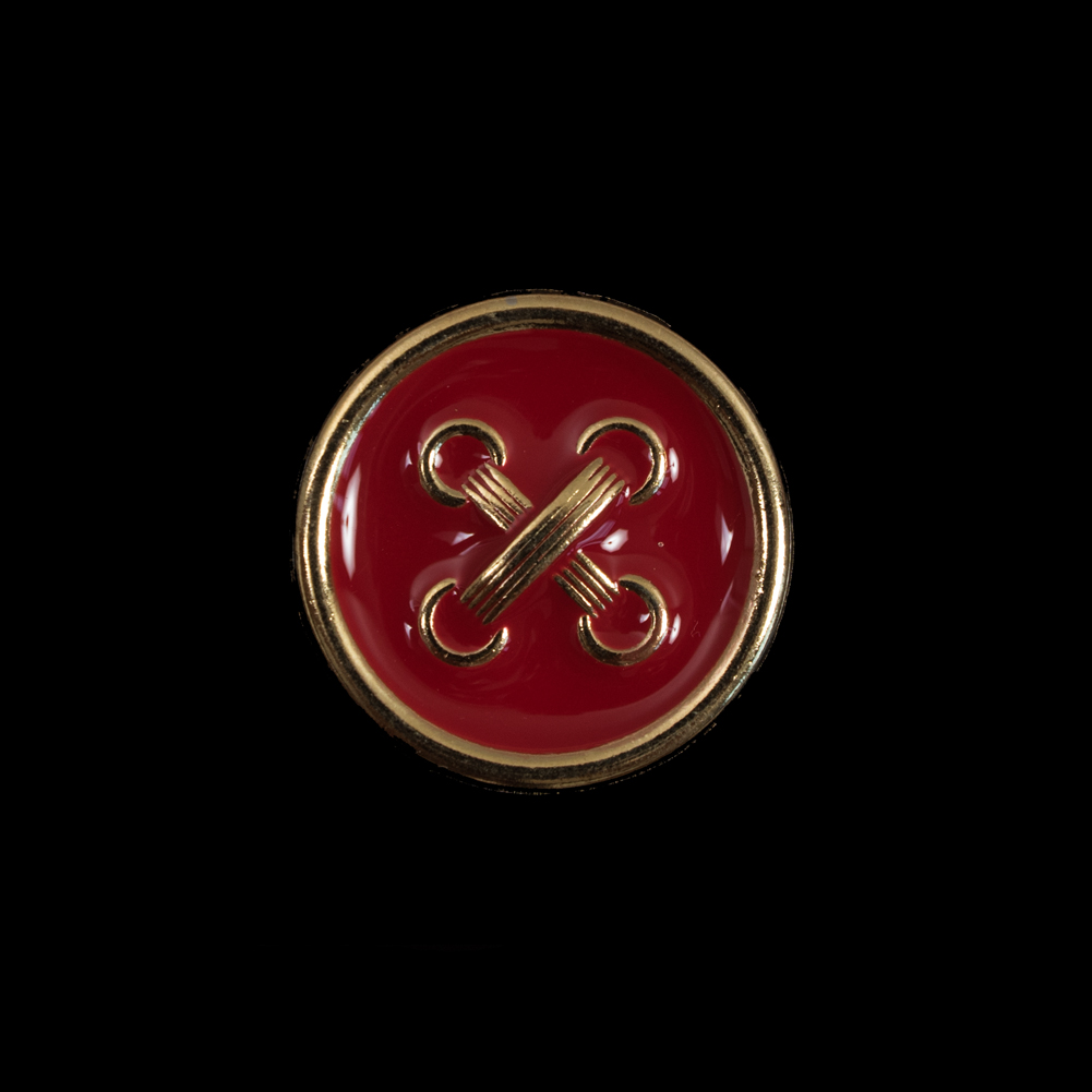 Italian Red and Gold Metal Button – 32L/20mm Italian Red and Gold Metal Button – 32L/20mm