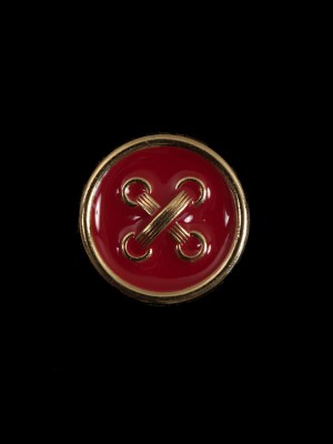 Italian Red and Gold Metal Button – 24L/15mm Italian Red and Gold Metal Button – 24L/15mm