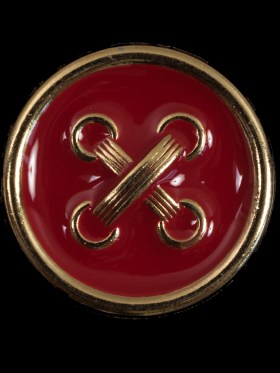 Italian Red and Gold Metal Button – 44L/28mm Italian Red and Gold Metal Button – 44L/28mm