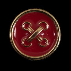 Italian Red and Gold Metal Button – 44L/28mm Italian Red and Gold Metal Button – 44L/28mm