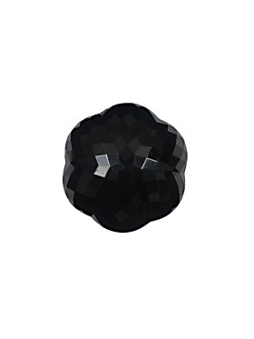 Italian Black Floral Beveled Shank Back Button – 24L/15mm Italian Black Floral Beveled Shank Back Button – 24L/15mm