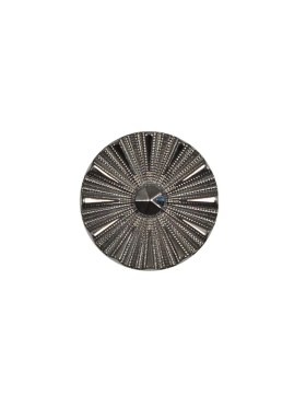 Italian Gunmetal Chrome Plated Floral Nylon Button – 20L/12.5mm Italian Gunmetal Chrome Plated Floral Nylon Button – 20L/12.5mm