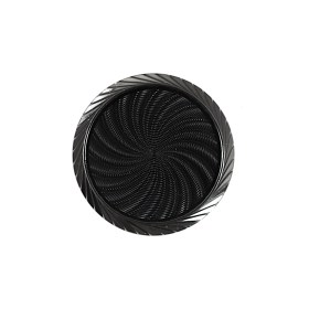 Italian Black and Silver Plastic Shank Back Button – 36L/23mm Italian Black and Silver Plastic Shank Back Button – 36L/23mm
