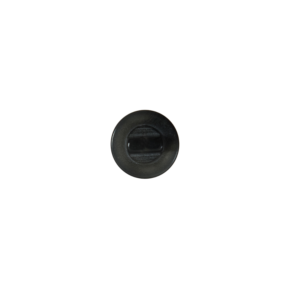 Italian Dark Gray Glossy Shank Back Button - 14L/9mm