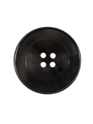 Italian Black Metal Rimmed Plastic Button – 36L/23mm Italian Black Metal Rimmed Plastic Button – 36L/23mm