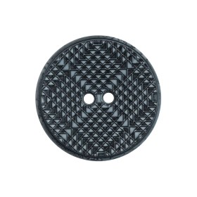 Italian Black and Gray Geometric 2-Hole Button – 40L/25.5mm Italian Black and Gray Geometric 2-Hole Button – 40L/25.5mm