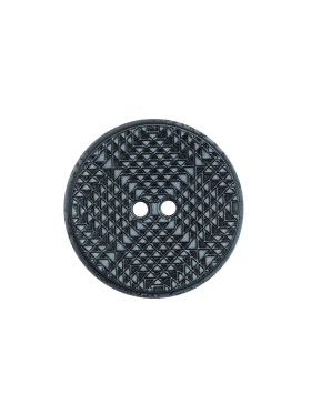 Italian Black and Gray Geometric 2-Hole Button – 32L/20mm Italian Black and Gray Geometric 2-Hole Button – 32L/20mm
