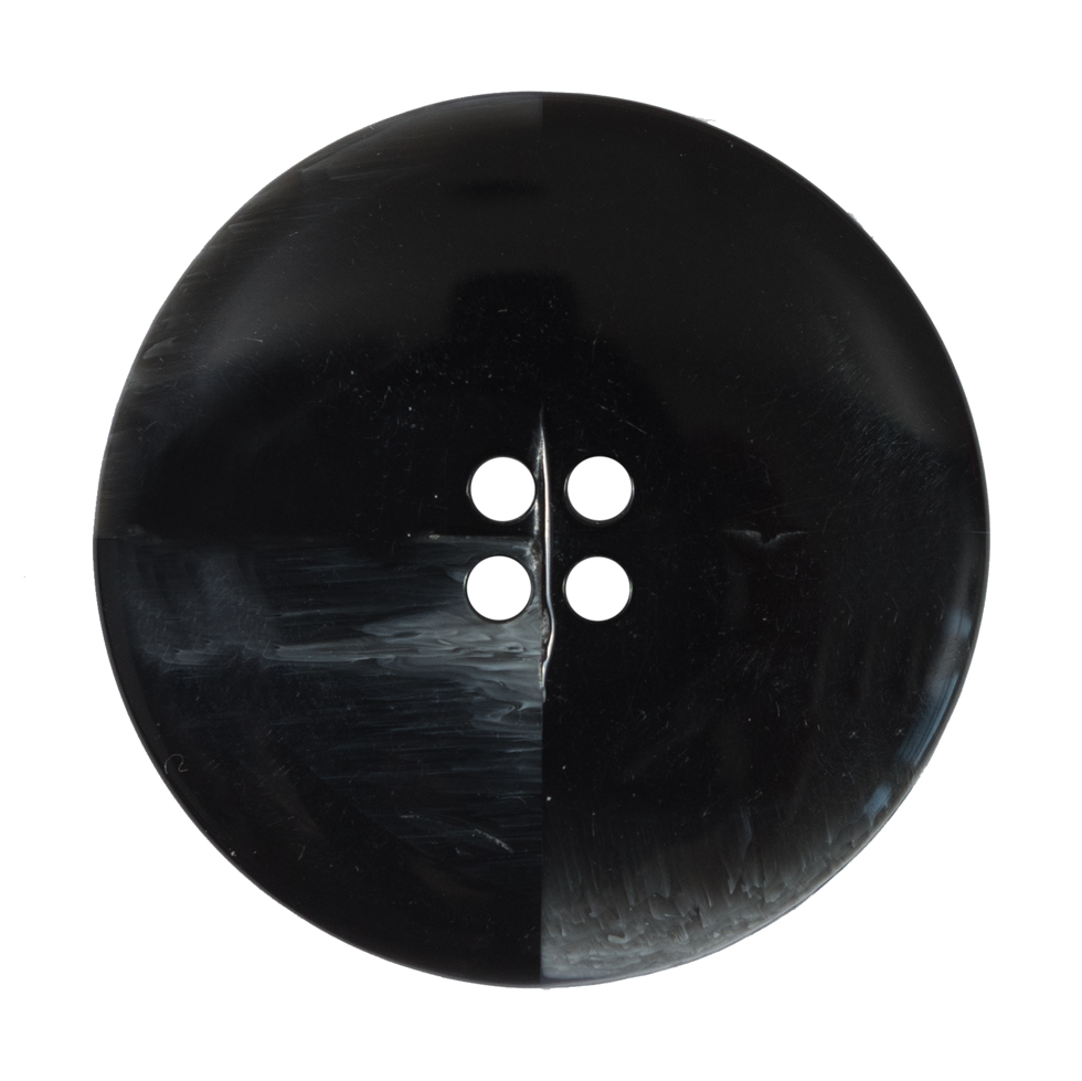 Italian Black and Clear Coconut 4-Hole Button – 54L/34mm Italian Black and Clear Coconut 4-Hole Button – 54L/34mm