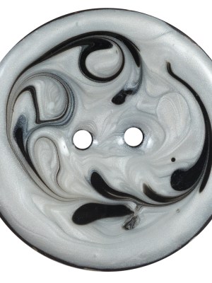 Italian Black and Ivory Swirl 2-Hole Button – 64L/40.5mm Italian Black and Ivory Swirl 2-Hole Button – 64L/40.5mm