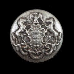 Italian Silver Metal Crest Button – 44L/28mm Italian Silver Metal Crest Button – 44L/28mm