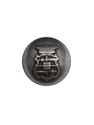 Italian Silver Metal Crest Button – 24L/15mm Italian Silver Metal Crest Button – 24L/15mm