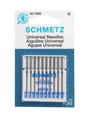 Schmetz Universal Machine Needles – Assorted Sizes (70/10, 80/12, 90/14, 100/16) – 10 ct Schmetz Universal Machine Needles – Assorted Sizes (70/10, 80/12, 90/14, 100/16) – 10 ct