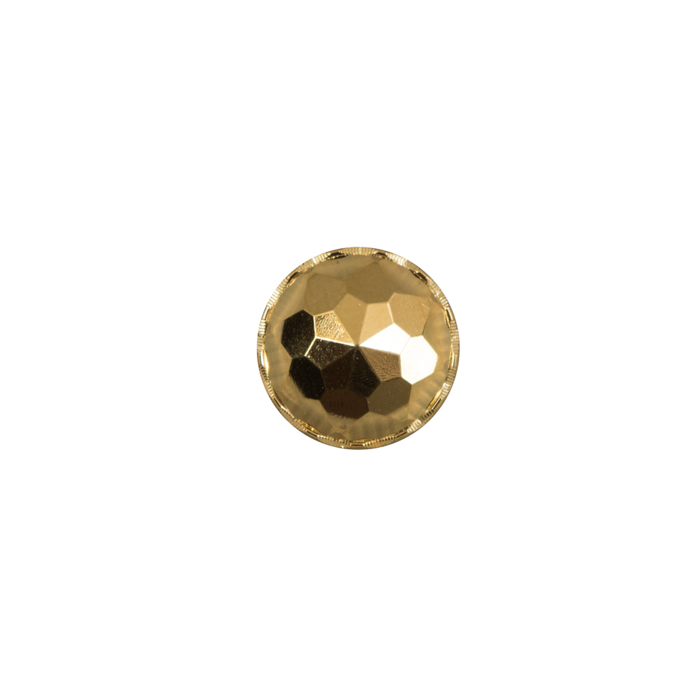 Italian Gold Plated Bevel-Cut Button – 18L/11.5mm Italian Gold Plated Bevel-Cut Button – 18L/11.5mm