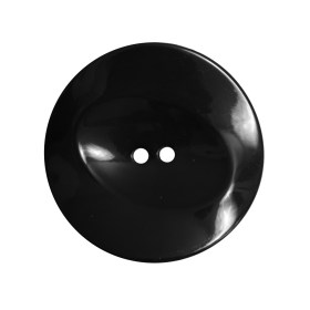 Italian Black Concaved Plastic 2-Hole – 44L/28mm Italian Black Concaved Plastic 2-Hole – 44L/28mm