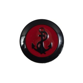 Italian Red and Navy Anchor Shank Back Button – 36L/23mm Italian Red and Navy Anchor Shank Back Button – 36L/23mm