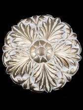 Italian White and Gold Floral Metal Shank Back Button – 44L/28mm Italian White and Gold Floral Metal Shank Back Button – 44L/28mm