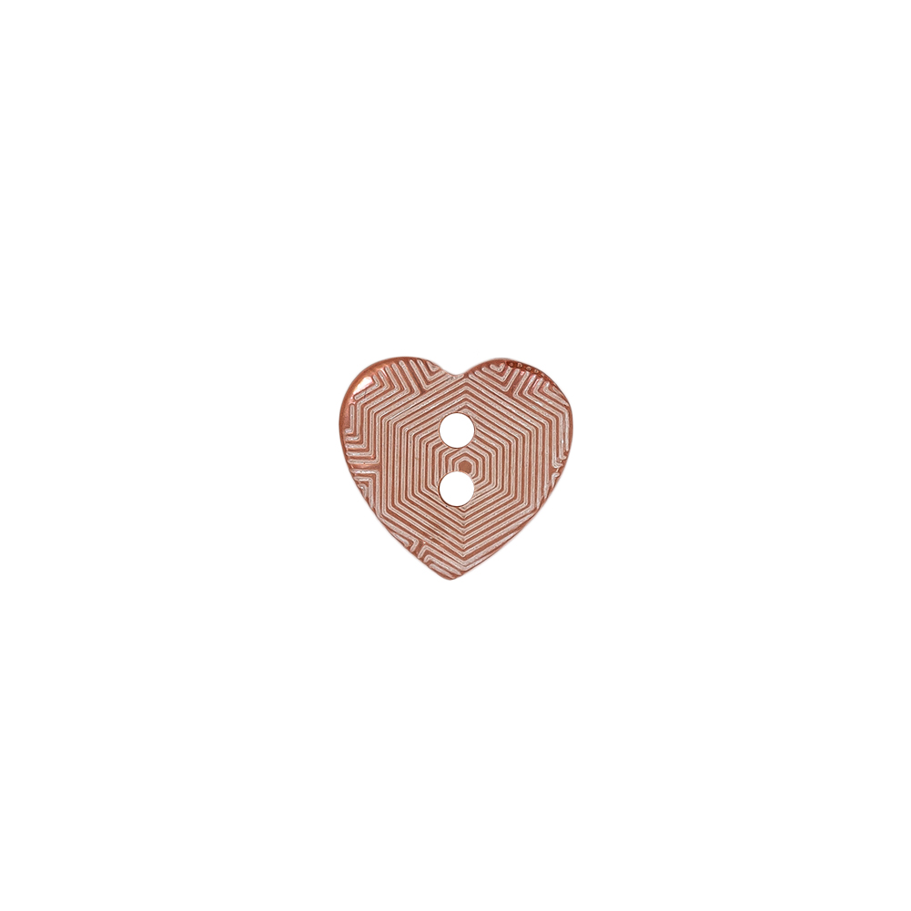 Italian Pink Heart-Shaped Shell Button – 18L/11.5mm Italian Pink Heart-Shaped Shell Button – 18L/11.5mm