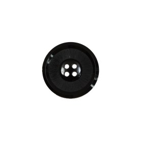 Italian Black Plastic 4-Hole Button – 24L/15mm Italian Black Plastic 4-Hole Button – 24L/15mm