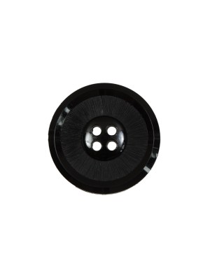 Italian Black Plastic 4-Hole Button – 24L/15mm Italian Black Plastic 4-Hole Button – 24L/15mm