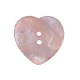 Italian Pink Heart-Shaped Shell Button – 40L/25.5mm Italian Pink Heart-Shaped Shell Button – 40L/25.5mm