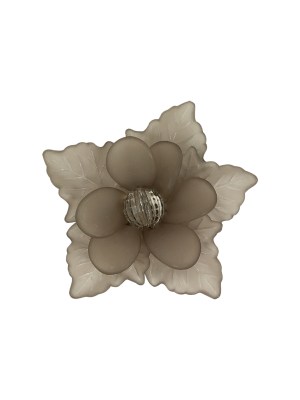 Italian Frosted Antracite 3D Flower Applique with Gray Center Bead – 2″ Italian Frosted Antracite 3D Flower Applique with Gray Center Bead – 2″