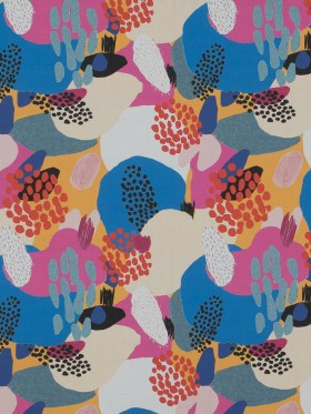 Cotton Poplin – Pink, Blue and Yellow Abstract – Etudier en Spontaneite Print – Mood Exclusive Avenable Collection Cotton Poplin – Pink, Blue and Yellow Abstract – Etudier en Spontaneite Print – Mood Exclusive Avenable Collection