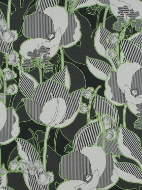 Cotton Poplin – Green Striped Flowers – Fleurs en Vert Print – Mood Exclusive Avenable Collection Cotton Poplin – Green Striped Flowers – Fleurs en Vert Print – Mood Exclusive Avenable Collection