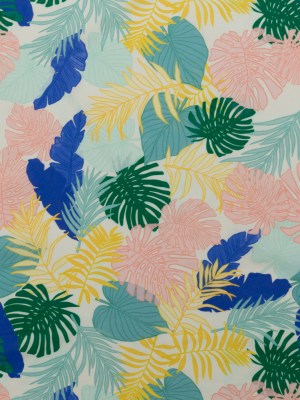 Mood Exclusive Feuilles Soufflées par le vent Tropical Cotton Poplin Mood Exclusive Feuilles Soufflées par le vent Tropical Cotton Poplin