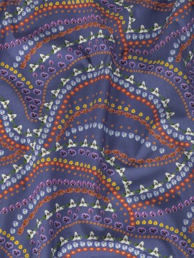 Mood Exclusive Danse des Fleurs Blue Cotton Poplin Mood Exclusive Danse des Fleurs Blue Cotton Poplin