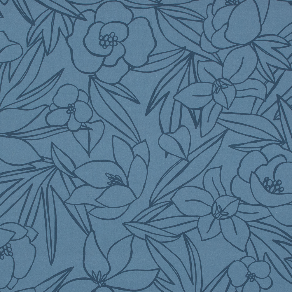 Mood Exclusive Night in Tunisia Blue Cotton Poplin Mood Exclusive Night in Tunisia Blue Cotton Poplin