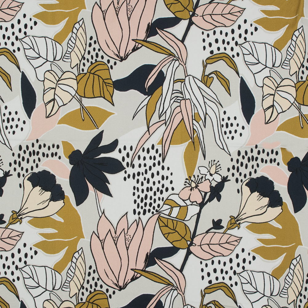 Stretch Cotton Sateen – Peach Parfait Floral – Pushing Up Daisies Print – Mood Exclusive Avenable Collection Stretch Cotton Sateen – Peach Parfait Floral – Pushing Up Daisies Print – Mood Exclusive Avenable Collection