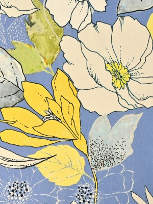 Mood Exclusive Floral Phantasmagoria Sky Blue and Yellow Stretch Cotton Sateen Mood Exclusive Floral Phantasmagoria Sky Blue and Yellow Stretch Cotton Sateen