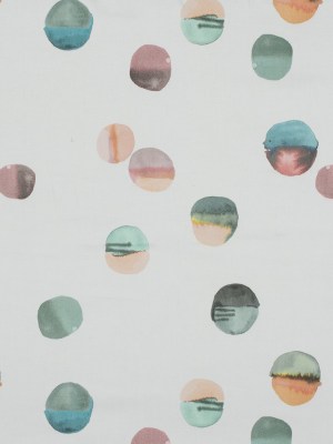 Stretch Cotton Sateen – Off-White Painterly Polka Dots – Bubblegum Pop Print – Mood Exclusive Avenable Collection Stretch Cotton Sateen – Off-White Painterly Polka Dots – Bubblegum Pop Print – Mood Exclusive Avenable Collection