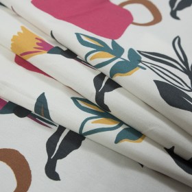 Cotton Poplin – Pink Sorbet Shapes and Flowers – Midnight Swing Print – Mood Exclusive Avenable Collection Cotton Poplin – Pink Sorbet Shapes and Flowers – Midnight Swing Print – Mood Exclusive Avenable Collection