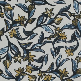Cotton Poplin – Yellow and Blue Floral – She Loves Me, She Loves Me Not Print – Mood Exclusive Avenable Collection Cotton Poplin – Yellow and Blue Floral – She Loves Me, She Loves Me Not Print – Mood Exclusive Avenable Collection