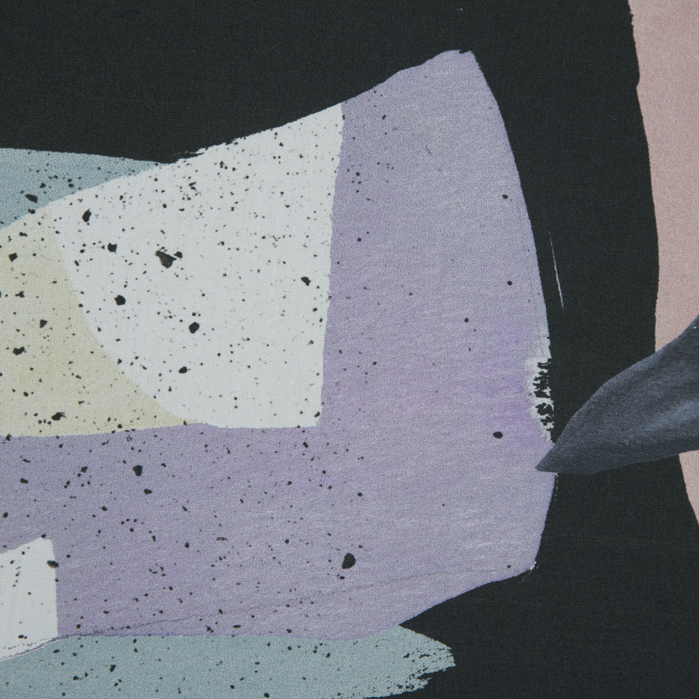 Mood Exclusive Purple Haze Black Cotton Poplin Mood Exclusive Purple Haze Black Cotton Poplin