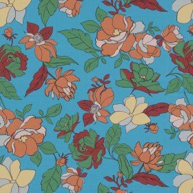 Cotton Poplin – Blue Floral – Libertad de Excelencia Print – Mood Exclusive Avenable Collection Cotton Poplin – Blue Floral – Libertad de Excelencia Print – Mood Exclusive Avenable Collection