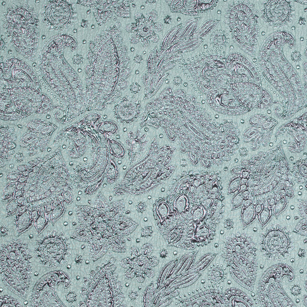 Rose Gold and Seafoam Luxury Paisley Metallic Brocade Rose Gold and Seafoam Luxury Paisley Metallic Brocade