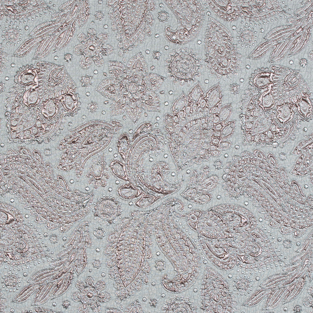 Rose Gold and Silver Luxury Paisley Metallic Brocade Rose Gold and Silver Luxury Paisley Metallic Brocade