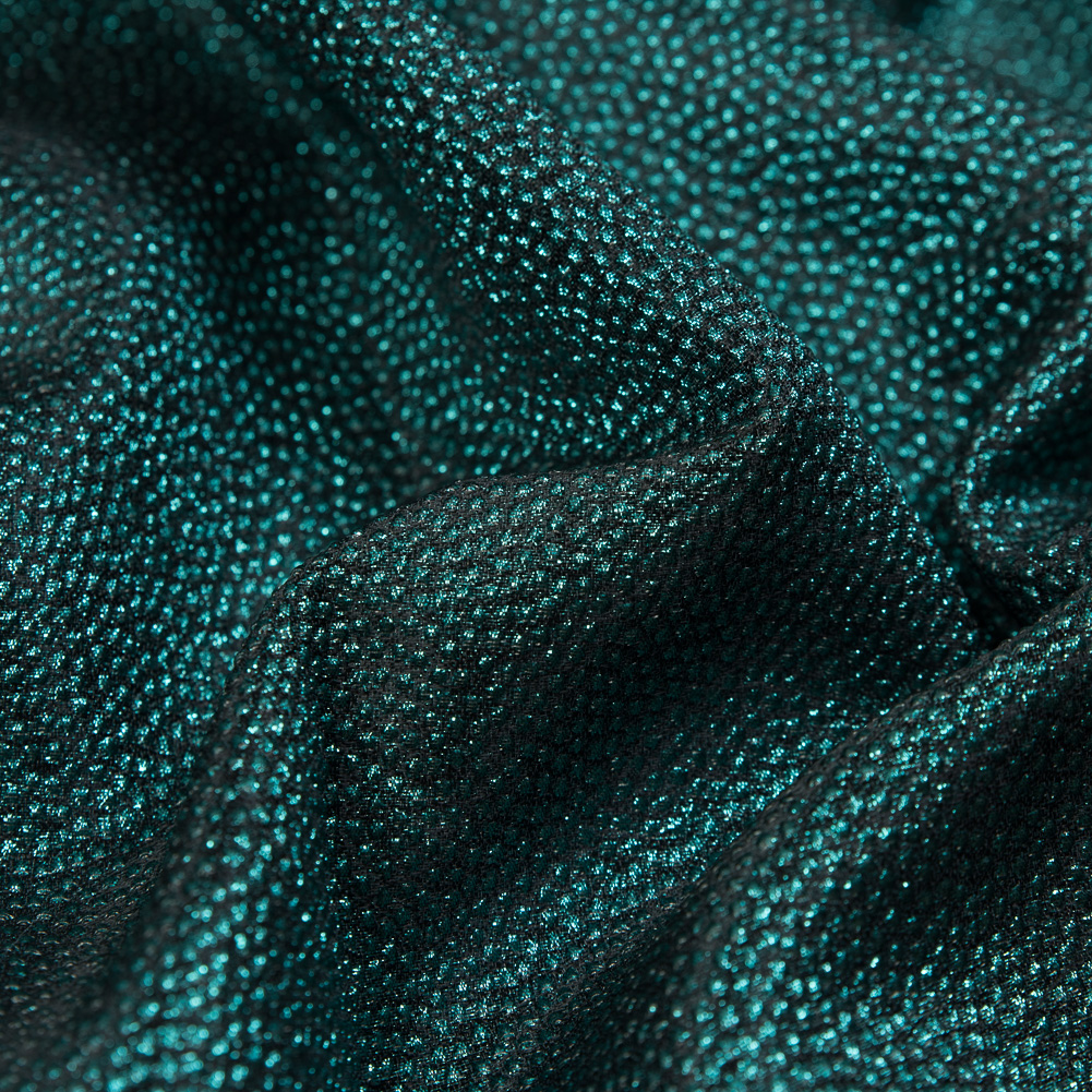 Metallic Teal and Black Cheetah Spotted Luxury Brocade Metallic Teal and Black Cheetah Spotted Luxury Brocade